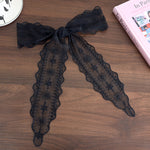 Load image into Gallery viewer, Black Lace Headband Scarf Long 130cm Women N6C009