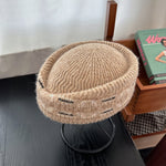 Load image into Gallery viewer, Fair Isle Jacquard Pillbox Hat Knit Cap Women N6G211