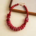 Load image into Gallery viewer, Womens Vintage Round Acrylic Beaded Necklace N6K180
