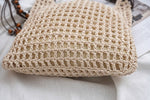 Load image into Gallery viewer, Crochet Openwork Tote Beach Ready Underarm Silhouette S5P299
