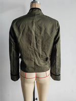 Load image into Gallery viewer, Casual Stand Collar Jacket Twisted Knot Floral Sleeve N6H123