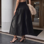 Load image into Gallery viewer, Black High Waist PU Leather Skirt Women N5A706