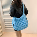 Load image into Gallery viewer, Puffer Tote Bag Capacity Mult Pocket Shoulder Bag S5P713