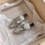 Load image into Gallery viewer, Silver Gray Hair Clips for Bangs Stylish Side Clips S5P897