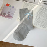 Load image into Gallery viewer, Bow Heart Mid-Calf Socks Women N6C153
