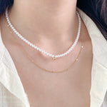 Load image into Gallery viewer, Double Layer Pearl Choker Necklace Women Fresh Elegant N6H159
