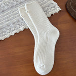 Load image into Gallery viewer, Thick Thermal Crew Socks Wool Blend Striped Cuffed M5A304