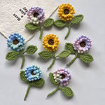 Load image into Gallery viewer, Womens Hand Crocheted Sunflower Brooch N6K309