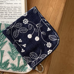 Load image into Gallery viewer, Cotton Linen Embroidered Coin Purse N6B121