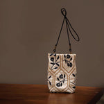 Load image into Gallery viewer, Hand Embroidered Cotton Crossbody Phone Bag S5P812