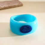 Load image into Gallery viewer, Boho Resin Ombré Stacking Bangle Set 3 Rings N6H085
