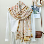 Load image into Gallery viewer, Geometric Circle Print Scarf M5A214