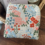 Load image into Gallery viewer, Floral Cotton Pouch YKK Zipper Multipurpose N6F154