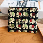 Load image into Gallery viewer, Handmade Embroidered Cotton Linen Square Pouch N6B109