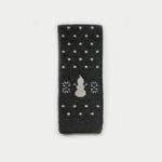 Load image into Gallery viewer, Womens Wool Blend Snowman Polka Dot Jacquard Knit Scarf N6K242