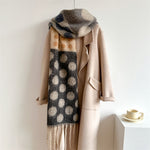 Load image into Gallery viewer, Polka Dot Faux Wool Wrap M5A242