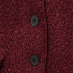 Load image into Gallery viewer, Red Loop Terry Short Jacket Women Stand Collar N5A785