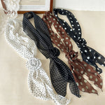 Load image into Gallery viewer, Rose Dot Chiffon Scarf Belt Neck Wrap N6D005