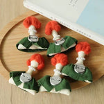 Load image into Gallery viewer, Embroidered Green Dress Girl Brooch Stuffed Fabric N6G031