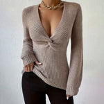 Load image into Gallery viewer, Slim Fit Knit Top Women Multiple Colors N5A588