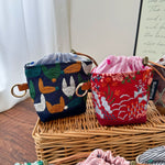 Load image into Gallery viewer, Heavy Embroidery Fabric Earphone Pouch Travel N6F175