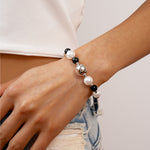 Load image into Gallery viewer, Vintage Irregular Faux Pearl Glass Bead Choker Women N6H150