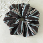 Load image into Gallery viewer, Striped Knit Scrunchy Women Lazy Day Relaxed Hair Tie S5P784