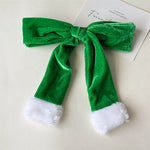 Load image into Gallery viewer, Christmas Velvet Trim Hair Clip with Pompom S5P632