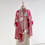 Load image into Gallery viewer, Abstract Begonia Color Block Imitation Cashmere Scarf N6H240
