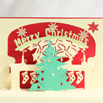 Load image into Gallery viewer, Handmade 3D Red Christmas Tree Pop Up Card N6K304