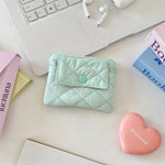 Load image into Gallery viewer, Diamond Quilted Snap Coin Wallet Women S5P874