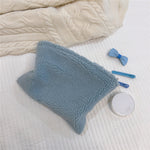 Load image into Gallery viewer, Solid Color Plush Cosmetic Organizer Canvas Lining S5P355