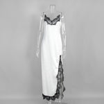 Load image into Gallery viewer, Lace Patchwork Spaghetti Strap Long Dress Women N6A060