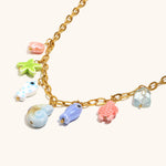 Load image into Gallery viewer, Multicolor Fish Pendant Chain Steel Gold Plated S5P213