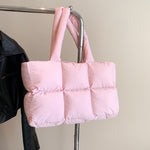 Load image into Gallery viewer, Women's Padded Nylon Quilted Tote Bag N6J216