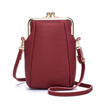 Load image into Gallery viewer, Women's Genuine Leather Litchi Grain Crossbody Phone Bag N6J142