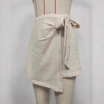 Load image into Gallery viewer, Beach Asymmetrical Skirt Shorts Side Bow Tie N6A104