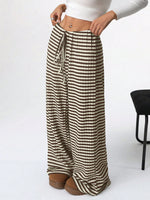Load image into Gallery viewer, Casual Stripe Solid Elastic Waist Pants Women N5A730