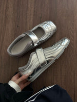 Load image into Gallery viewer, Hook & Loop Ballet Mary Jane Flats Women N6C145