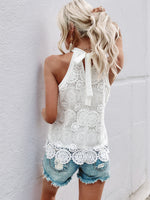 Load image into Gallery viewer, Elegant Lace Halter Top Sleeveless Vacation N6F220