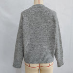 Load image into Gallery viewer, Bow Jacquard Knit Sweater Women Round Neck Loose Fit N5A844