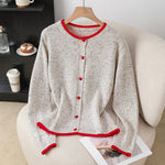 Load image into Gallery viewer, Gray Color Block Cardigan Women Casual Elegant Knit N5A805