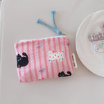 Load image into Gallery viewer, Cat Motif Cotton Multi-Pocket Organizer Canvas Lining S5P360