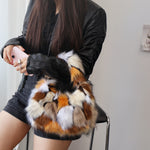 Load image into Gallery viewer, Faux Fur Y2K Leopard Underarm Purse Women S5P735