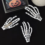 Load image into Gallery viewer, Skull Hand Bone Hair Clip Harajuku Punk Side Clip N6H198