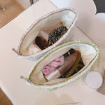 Load image into Gallery viewer, weed Zip Cosmetic Clutch Women Light Purple Green S5P648