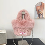 Load image into Gallery viewer, Faux Wool Tote Bag Women Plush Hand Carry S5P732