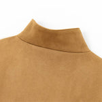 Load image into Gallery viewer, Caramel Stand Collar Jacket Women Short N5A762