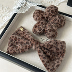 Load image into Gallery viewer, Leopard Bow Flower Hair Clip Women Vintage Elastic S5P822