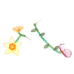 Load image into Gallery viewer, Hand Braided Floral Studs Glass Rice Beads S5P167